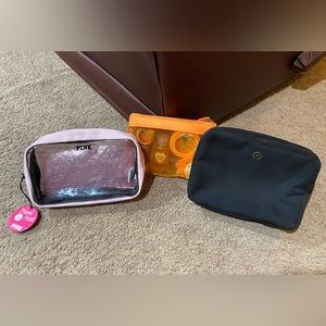 Mixed Lot of 3 Travel Cosmetic Bags PINK Victoria’s Secret The Body Shop Satsuma